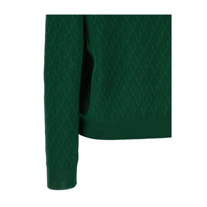 Cardigan with decorative pattern green