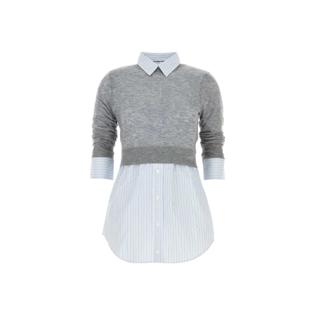 MAYFEYR - Alexander Wang - Button Up With Sheer Crewneck - 1KC3261082030