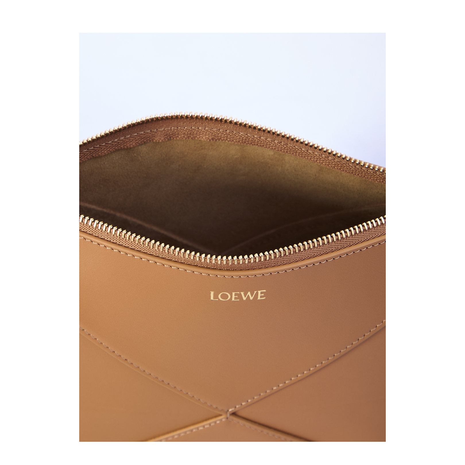 Puzzle Fold Pouch in Shiny Nappa Calfskin