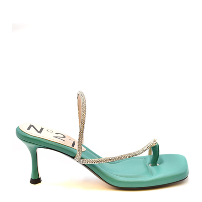 MAYFEYR - N 21 - Green Leather Sandals - 22ECPXNV13021X031