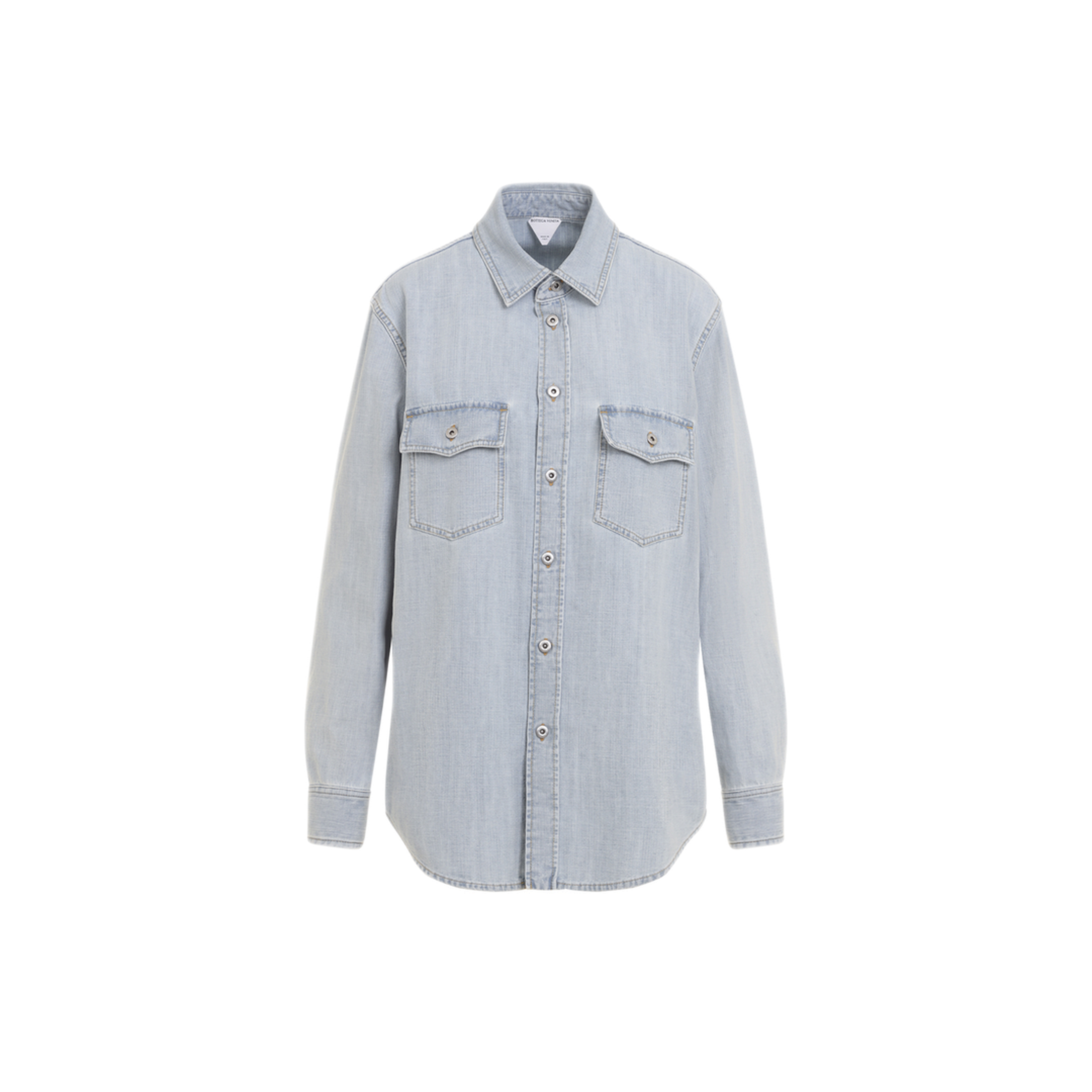 MAYFEYR - Bottega Veneta - Light Blue Chambray Shirt - 876842V6SI04946