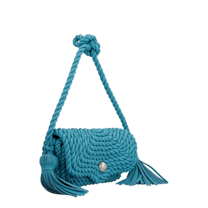 Torchon Leather Handbags - Blue
