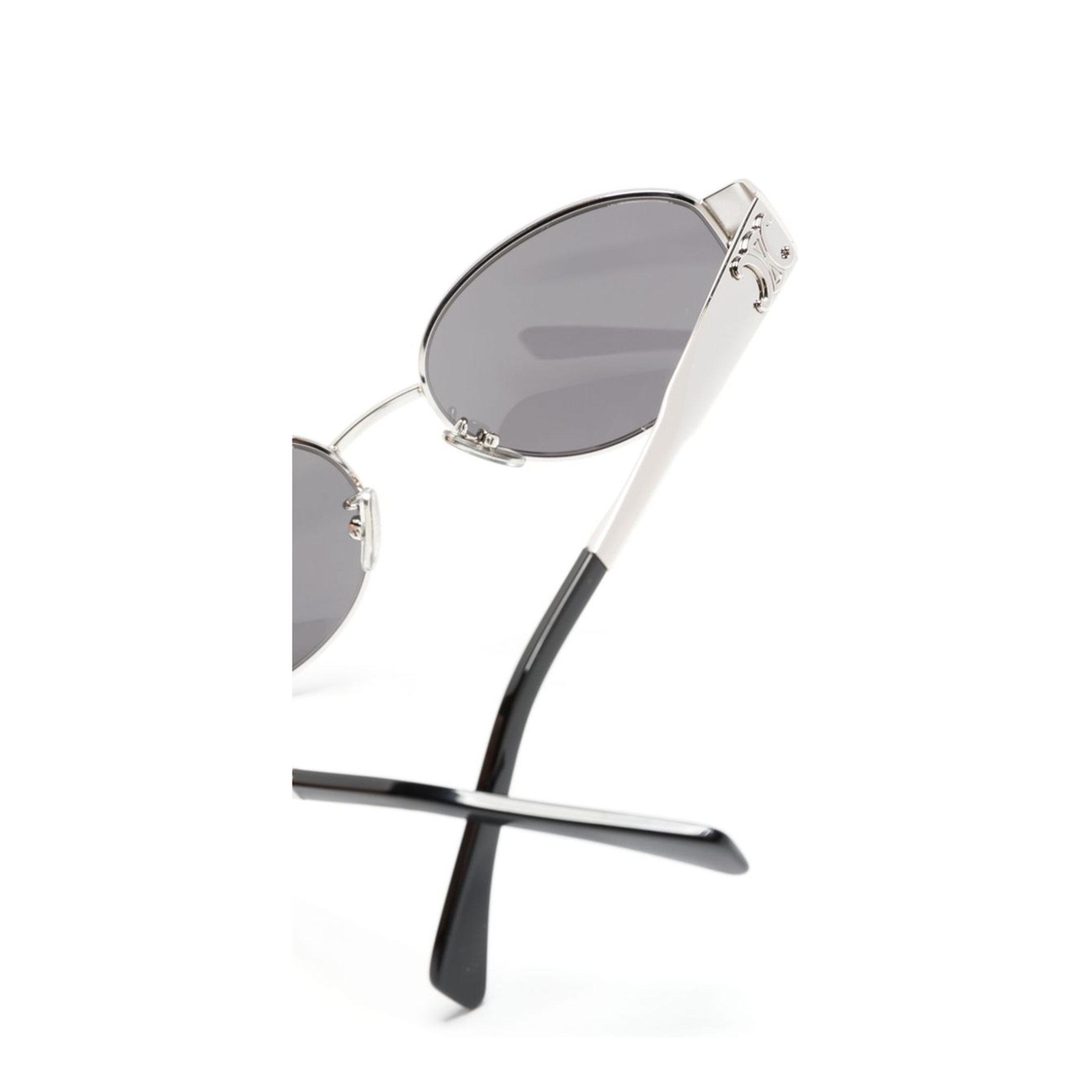 Triomphe Metal 01 Sunglasses in Metal - Silver / Smoke