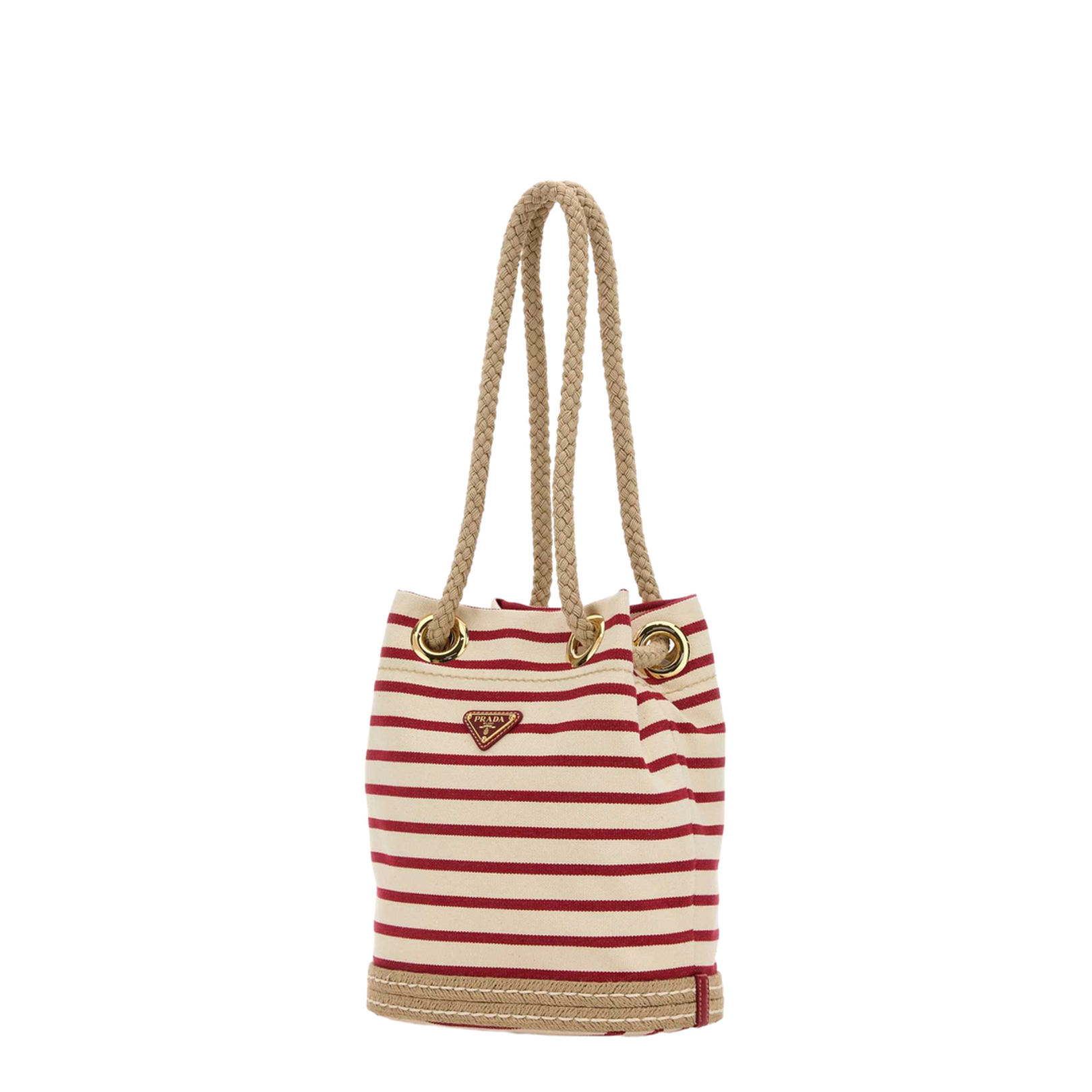 Embroidered Canvas Bucket Bag