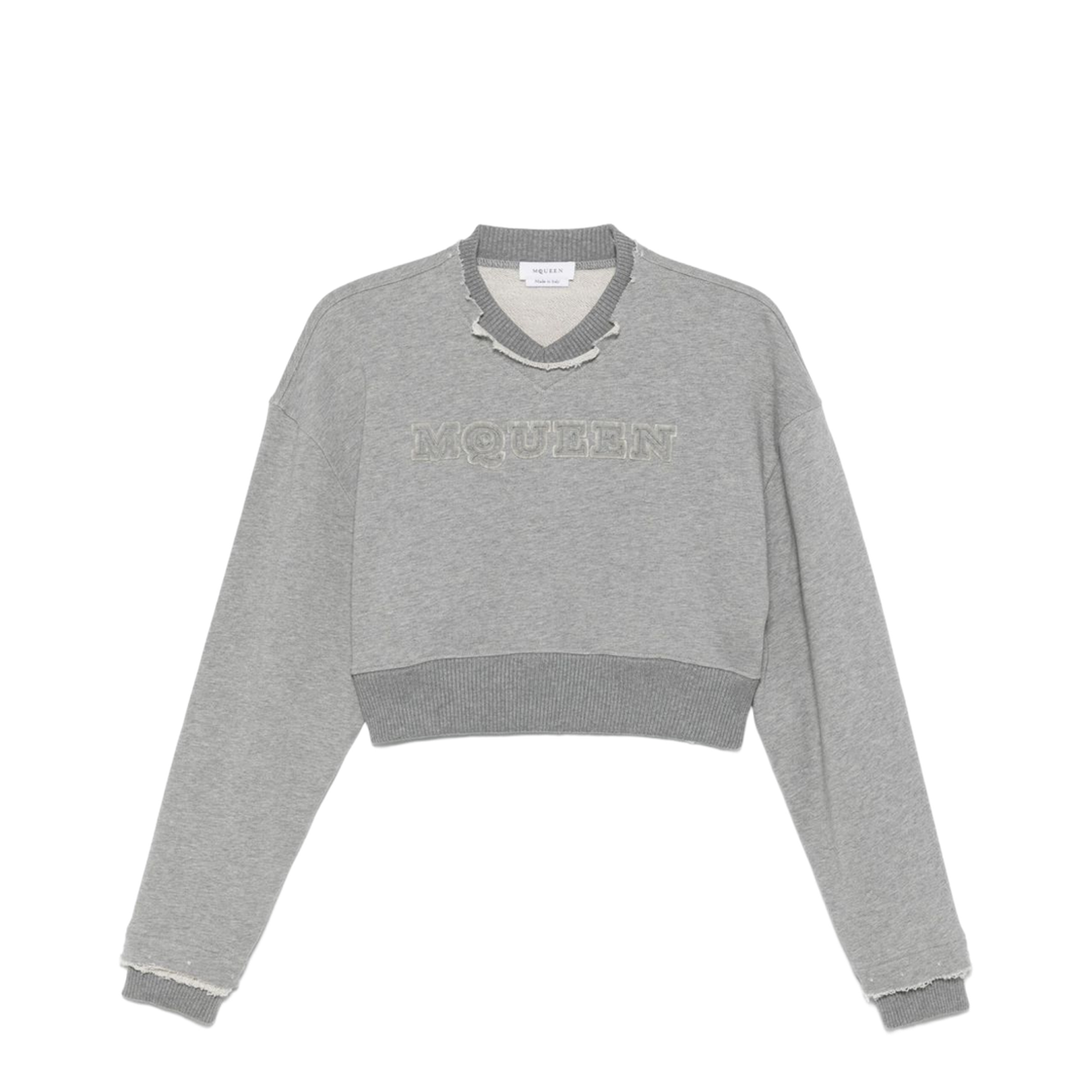 Logo Cotton Cropped Sweatshirt