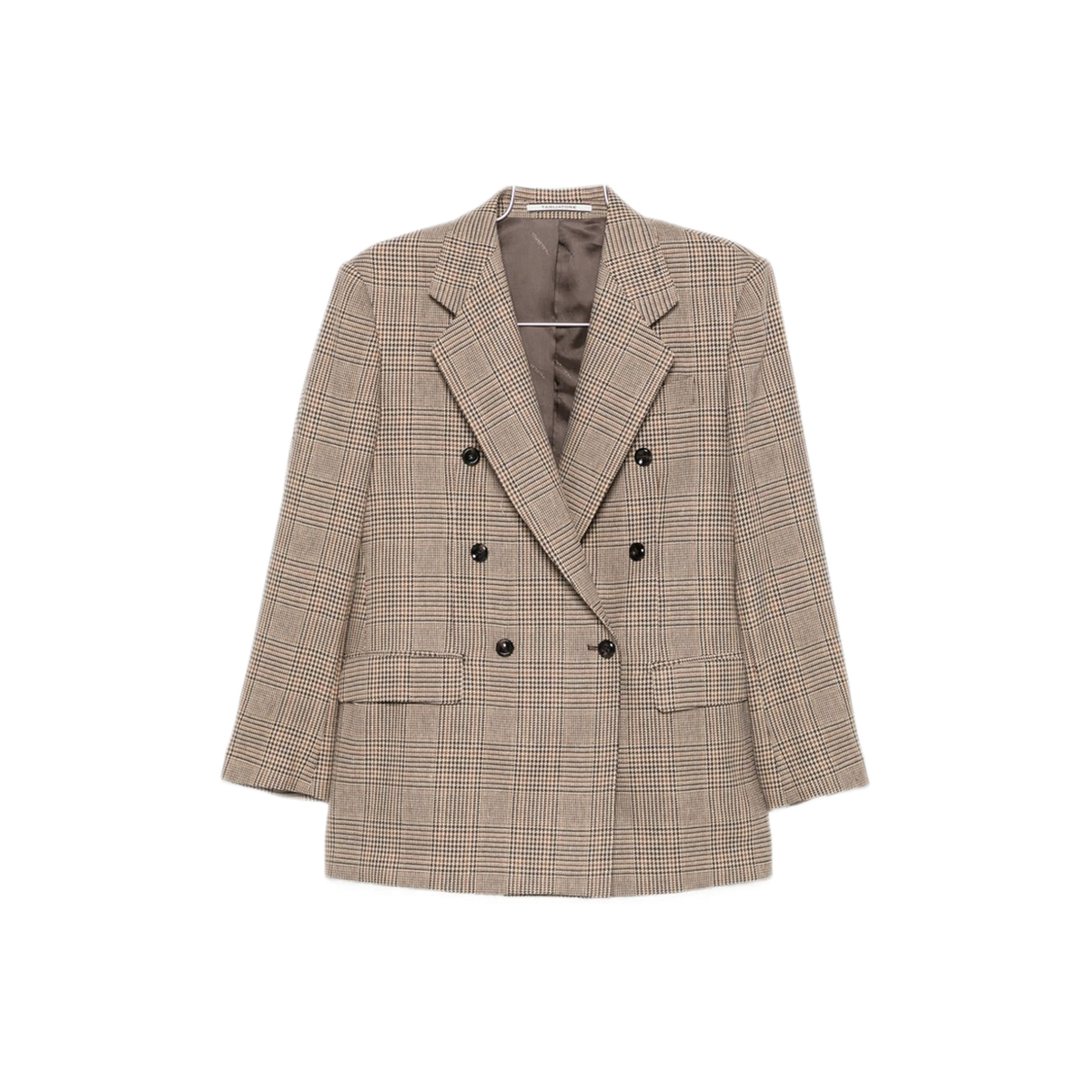 MAYFEYR - Tagliatore - Beige Check Pattern Double Breasted Jacket - JLORELEY19BL30038M1140