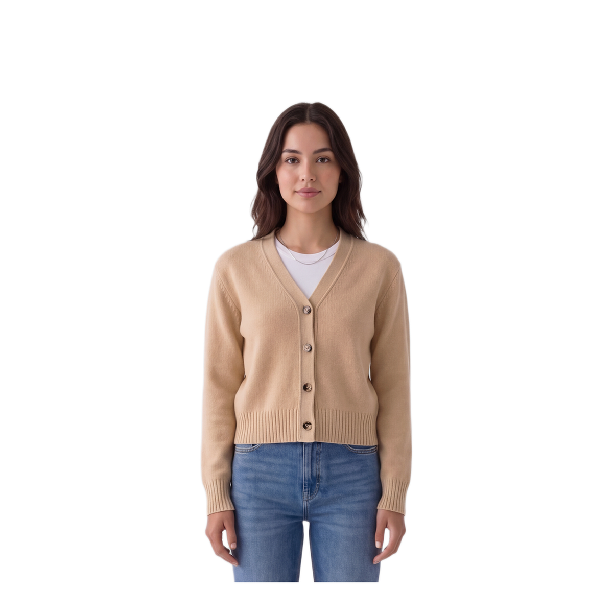 MAYFEYR - Bottega Veneta - Beige Cashmere Cardigan - A000HSV6UG02645