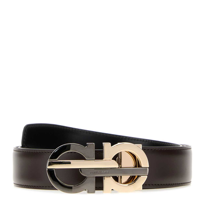 MAYFEYR - Ferragamo - Chocolate Leather Reversible Belt - 670052781071TMORONERO