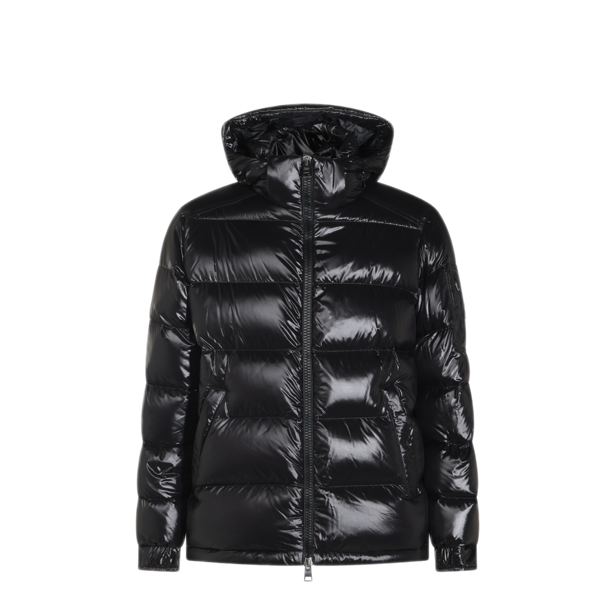 Shiny Down Jacket With Hood