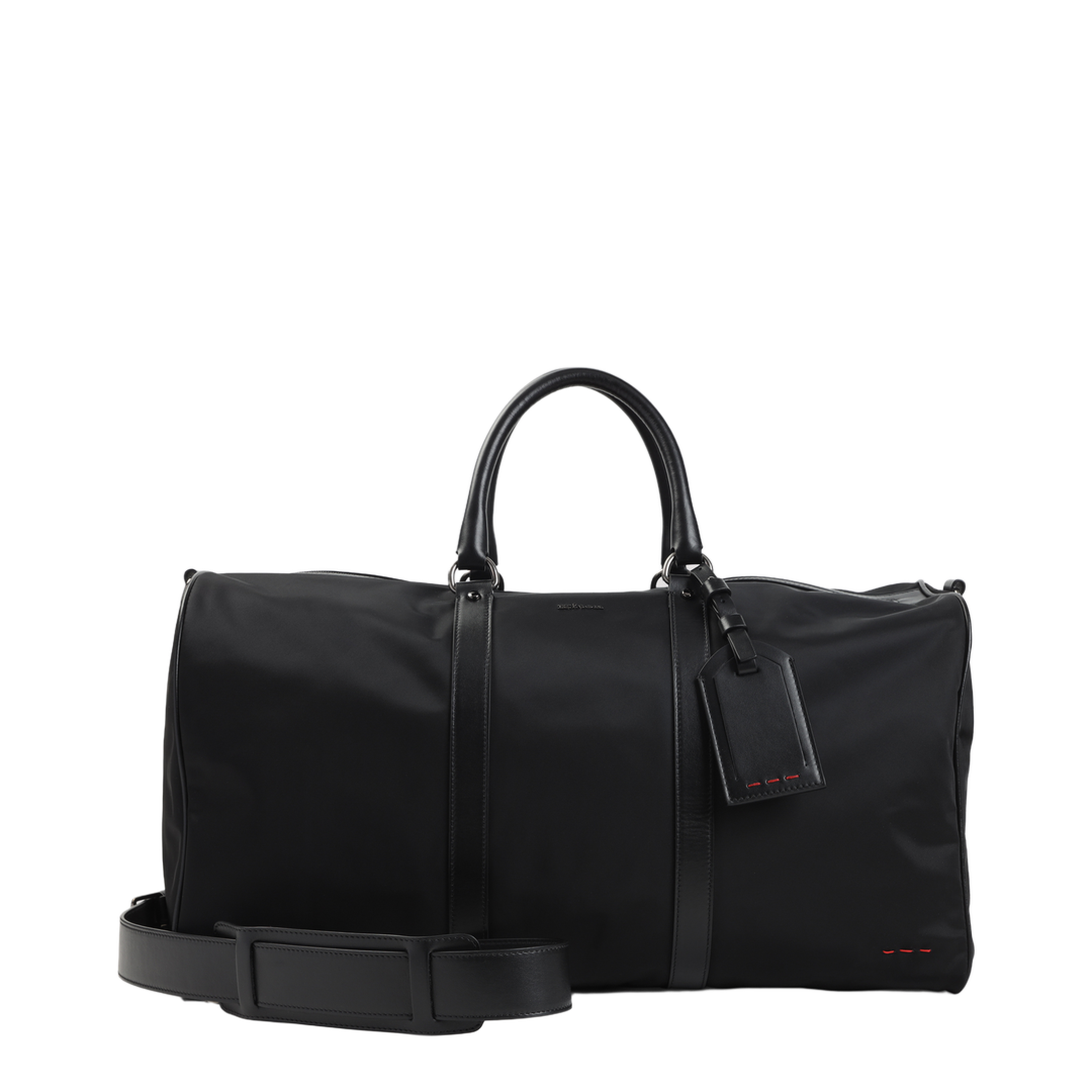 Nylon Bag Leather Black