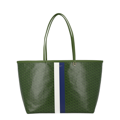 Racer Coated Canvas Tote - Green