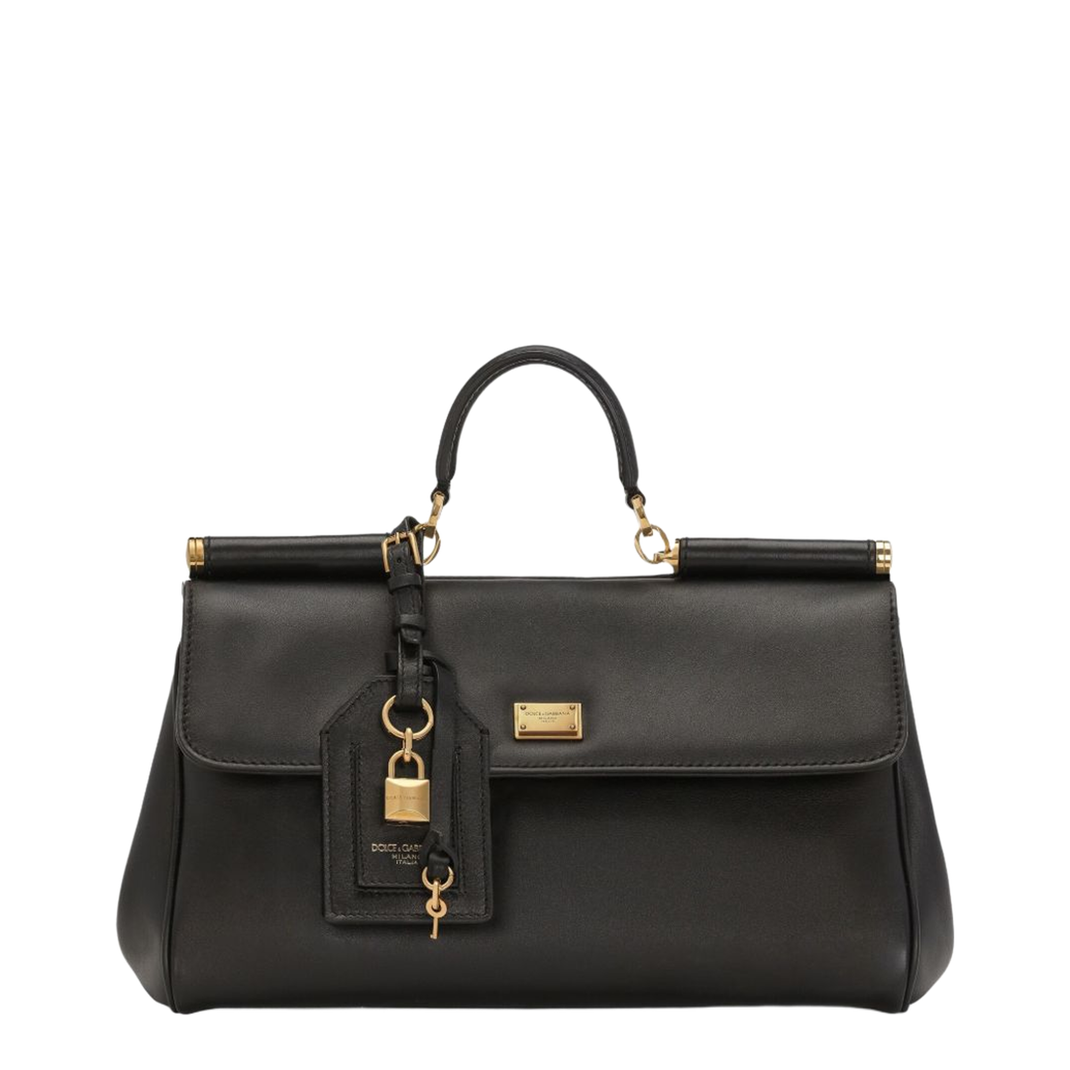 My Sicily handbag in plongé calfskin in Black