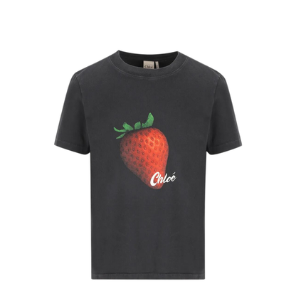 MAYFEYR - Chloè - Strawberry Print Cotton T-Shirt - CH26AJH08289