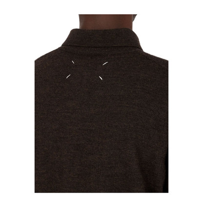 Wool Polo Shirt - Brown