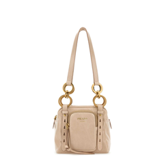 Dangle Mini Leather Handbags - Powder Pink