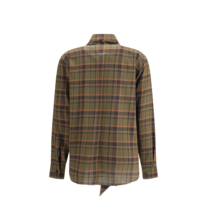MAYFEYR - Saint Laurent - Cassandre Check Lavallière Shirt - 838890Y33IA