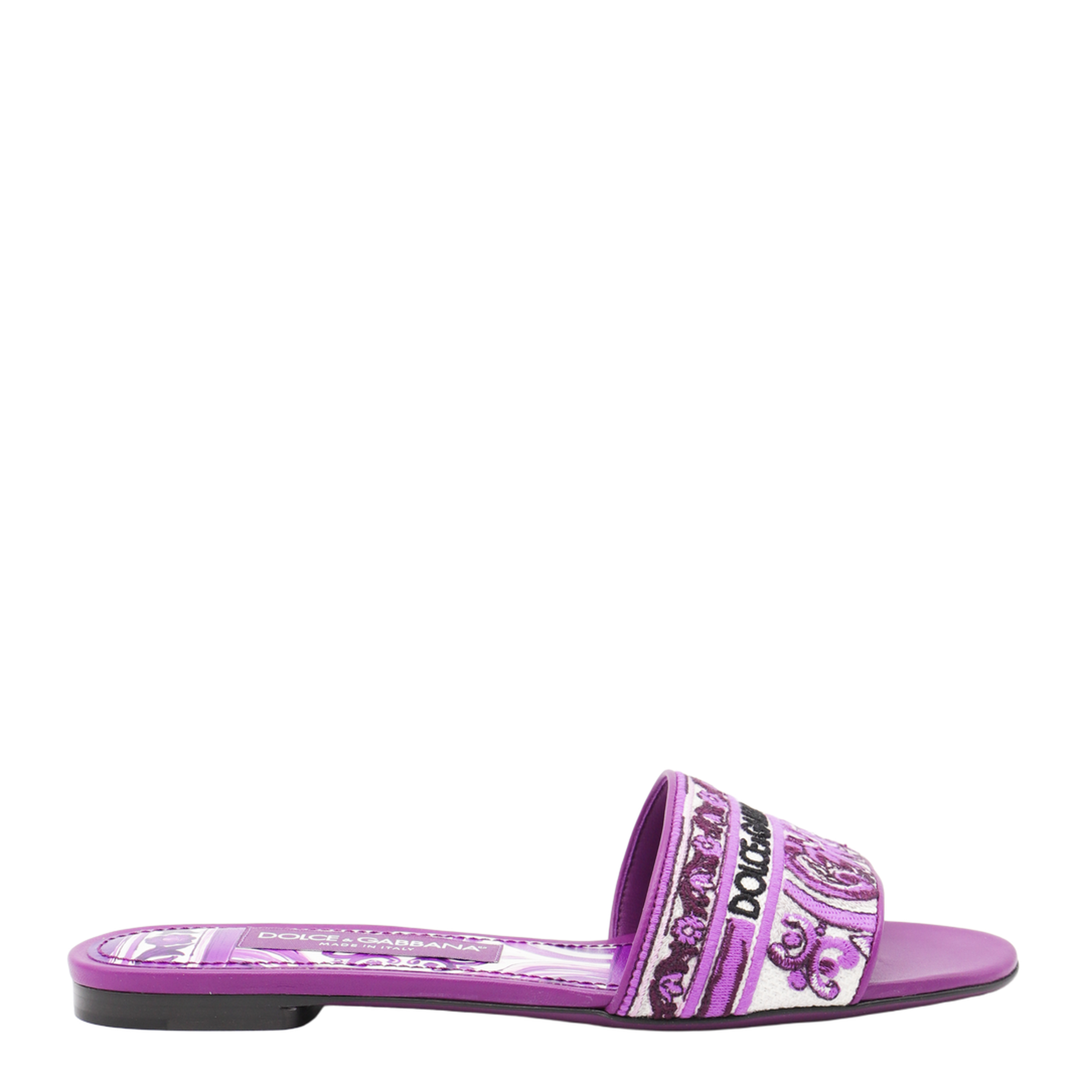 Embroidered Slides in Multicolor