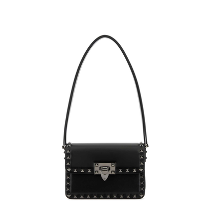 Black leather Rockstud23 shoulder bagÂ