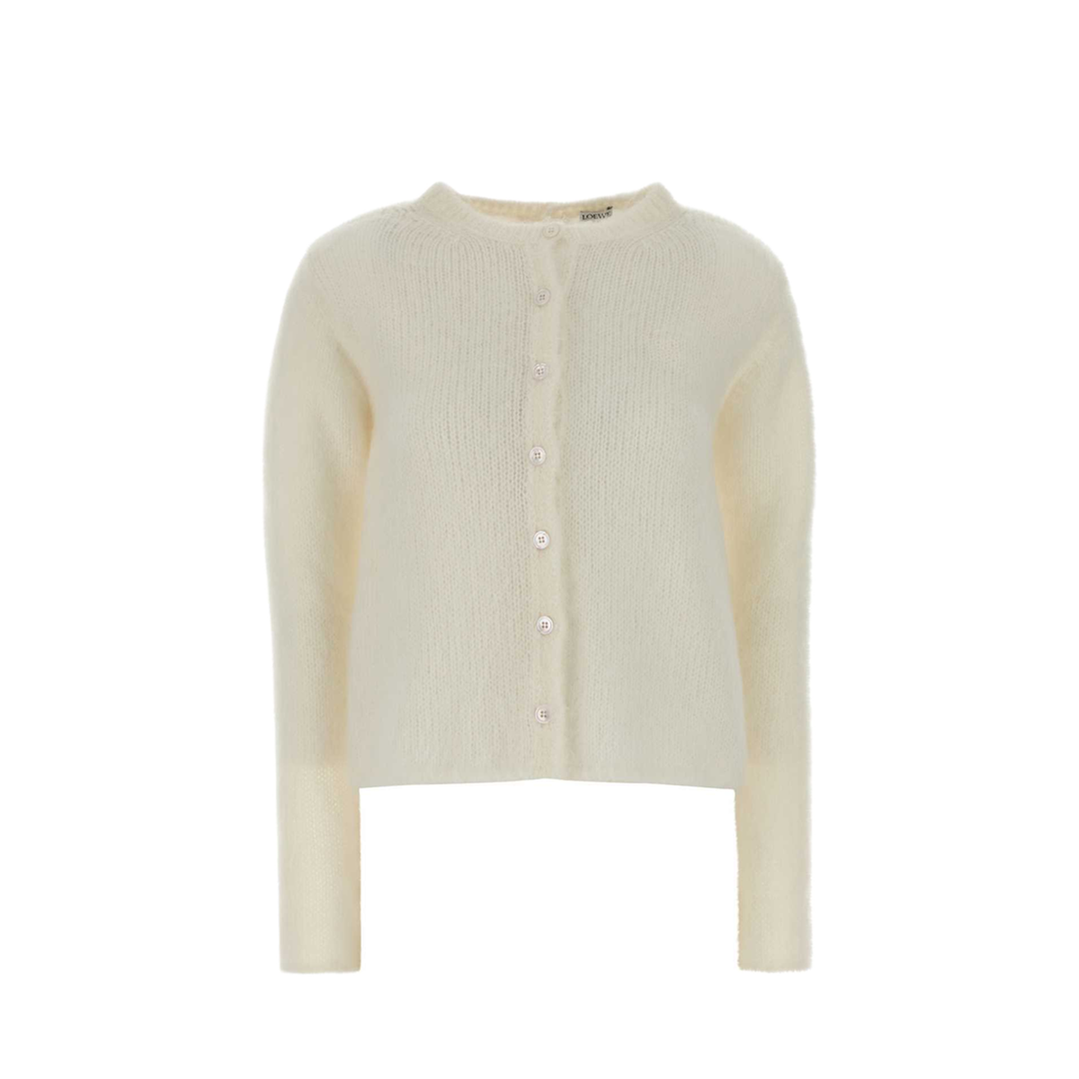 MAYFEYR - Loewe - Ivory Stretch Mohair Blend Cardigan - S540Y16K88WHITE