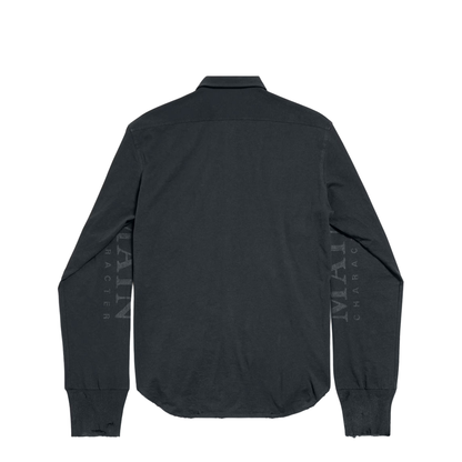 MAYFEYR - Balenciaga - Main Character Artwork Long-Sleeved Jersey Polo Shirt - 850260TTVB9