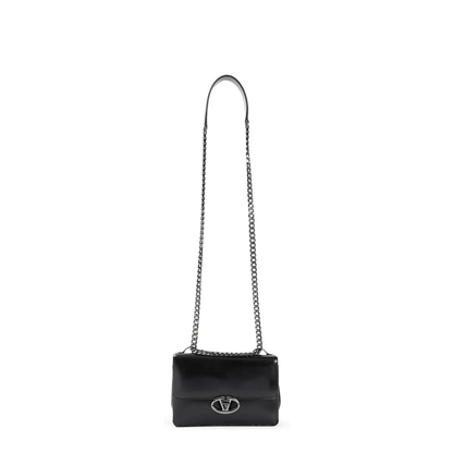 Black Leather Chain Small Shoulder Bag