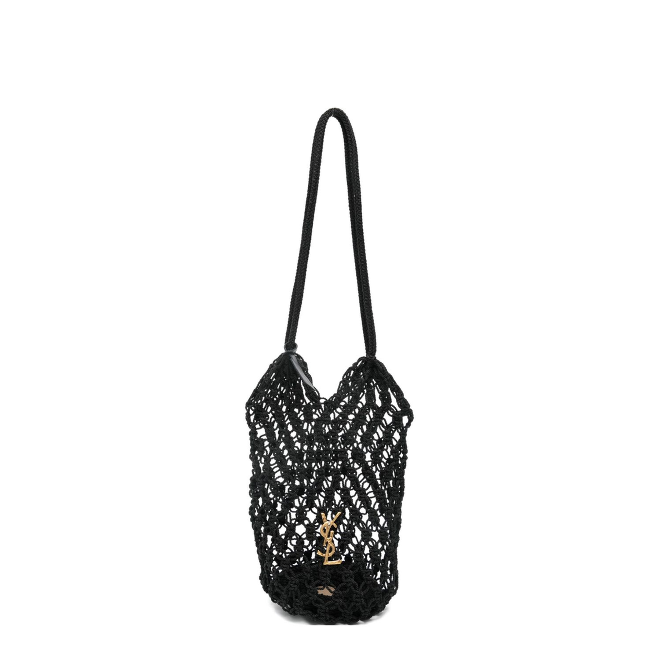 Cassandre Large Crochet Tote Bag - Black