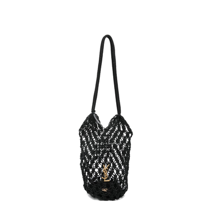 Cassandre Large Crochet Tote Bag - Black