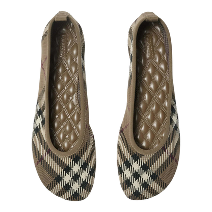 Check Ballet Flats