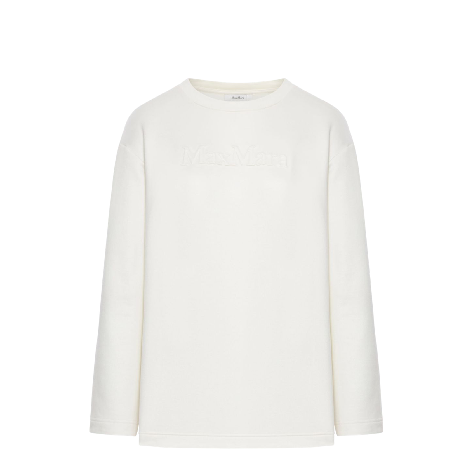 Pure Crewneck Cotton Sweatshirt In White