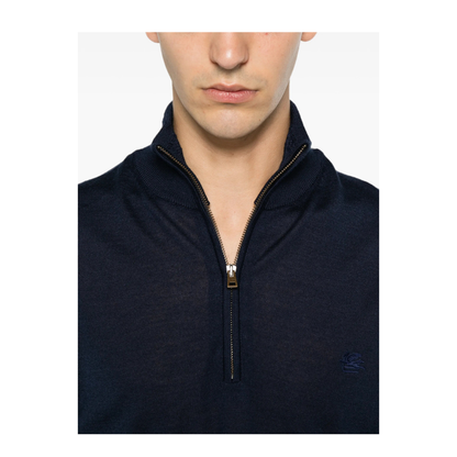 MAYFEYR - Etro - Fuji Knitted Quarter Zip Jumper - MRKF0120AU12Q