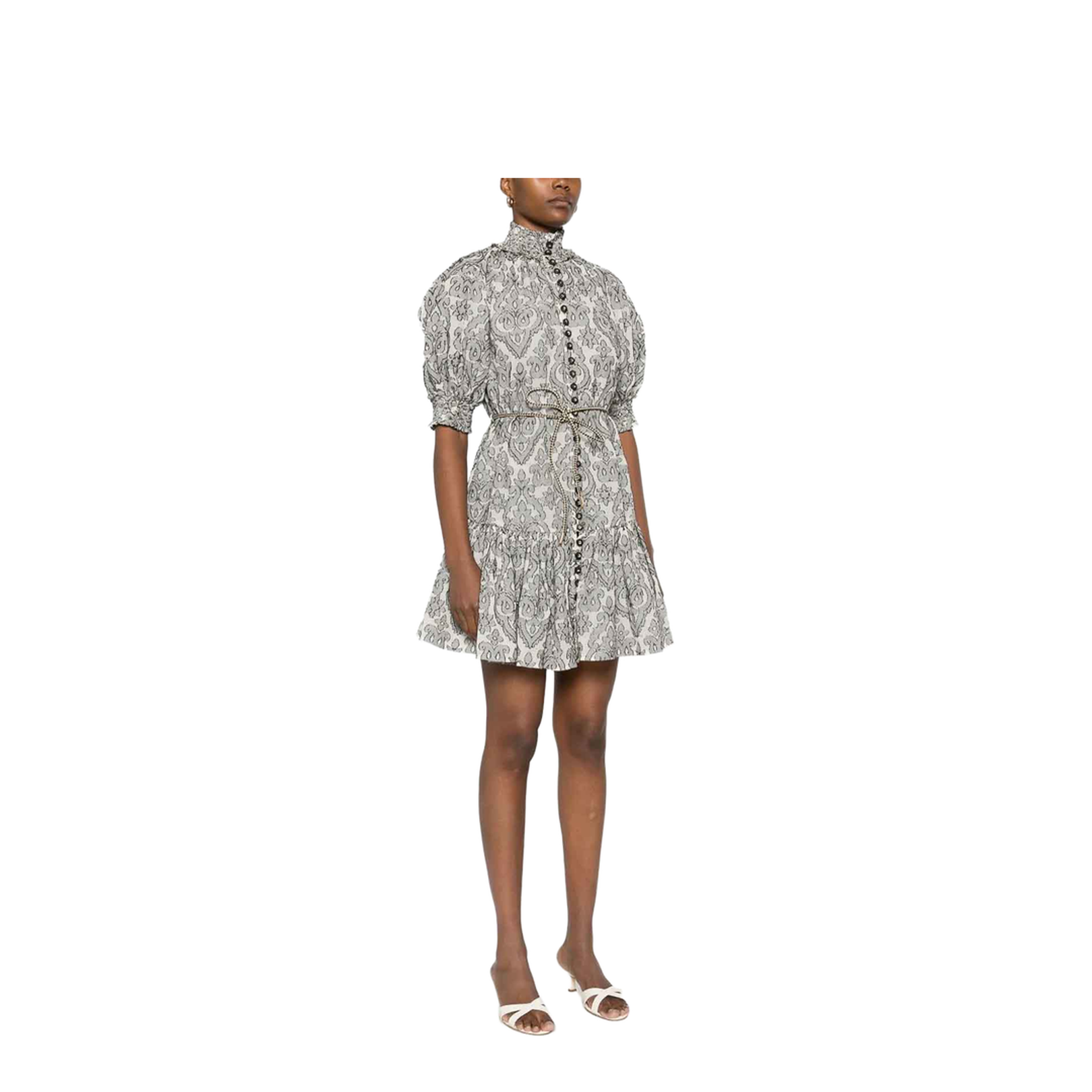 Wylie Lantern Mini Dress - Black