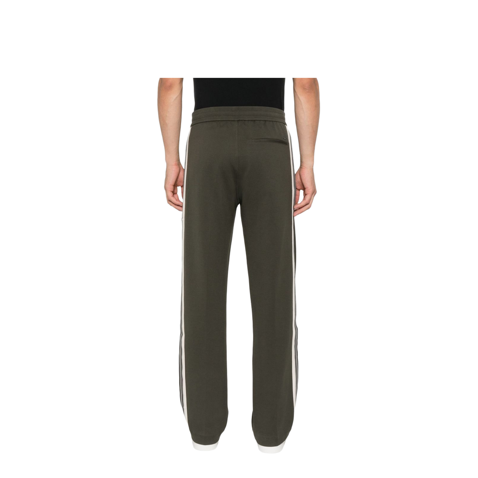 Jersey Trousers with Elasticated Waist and Contrasting Bands