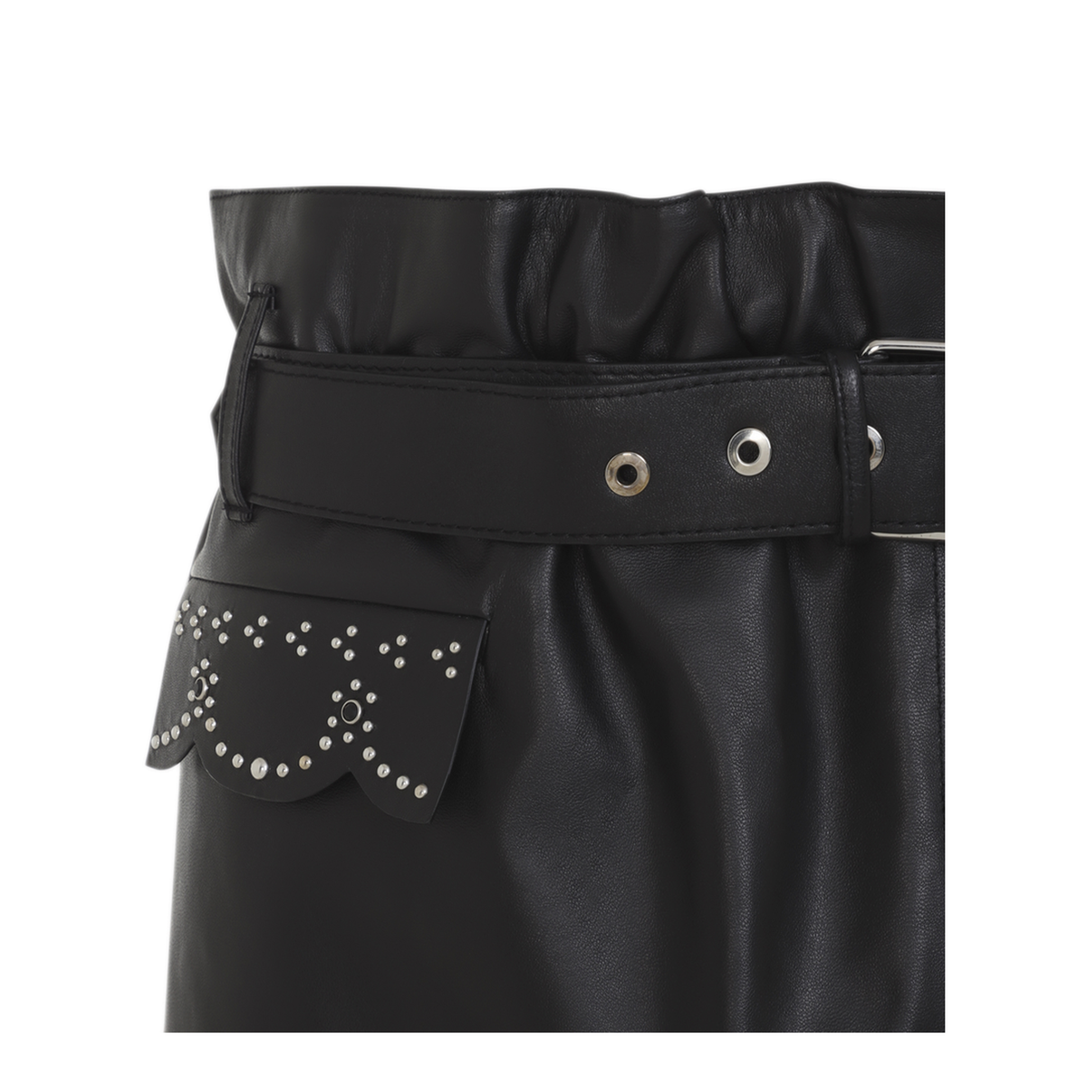 MAYFEYR - Marni - Black Leather Midi Skirt - GOMX0883UXULA77200N99