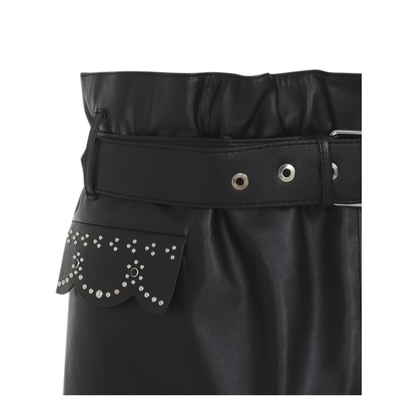 MAYFEYR - Marni - Black Leather Midi Skirt - GOMX0883UXULA77200N99
