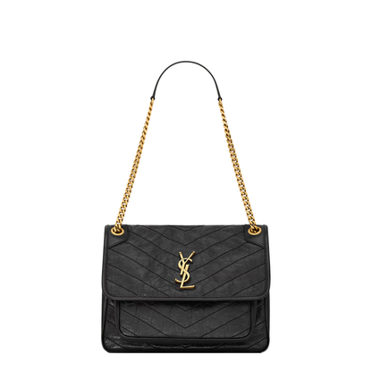 MAYFEYR - SAINT LAURENT PARIS - Niki Medium Soft Bag In Vintage Leather - 6331840EN07