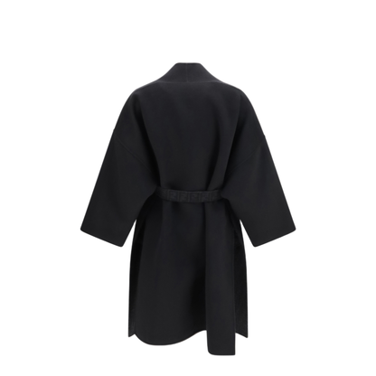 Black Wool Blend Coat