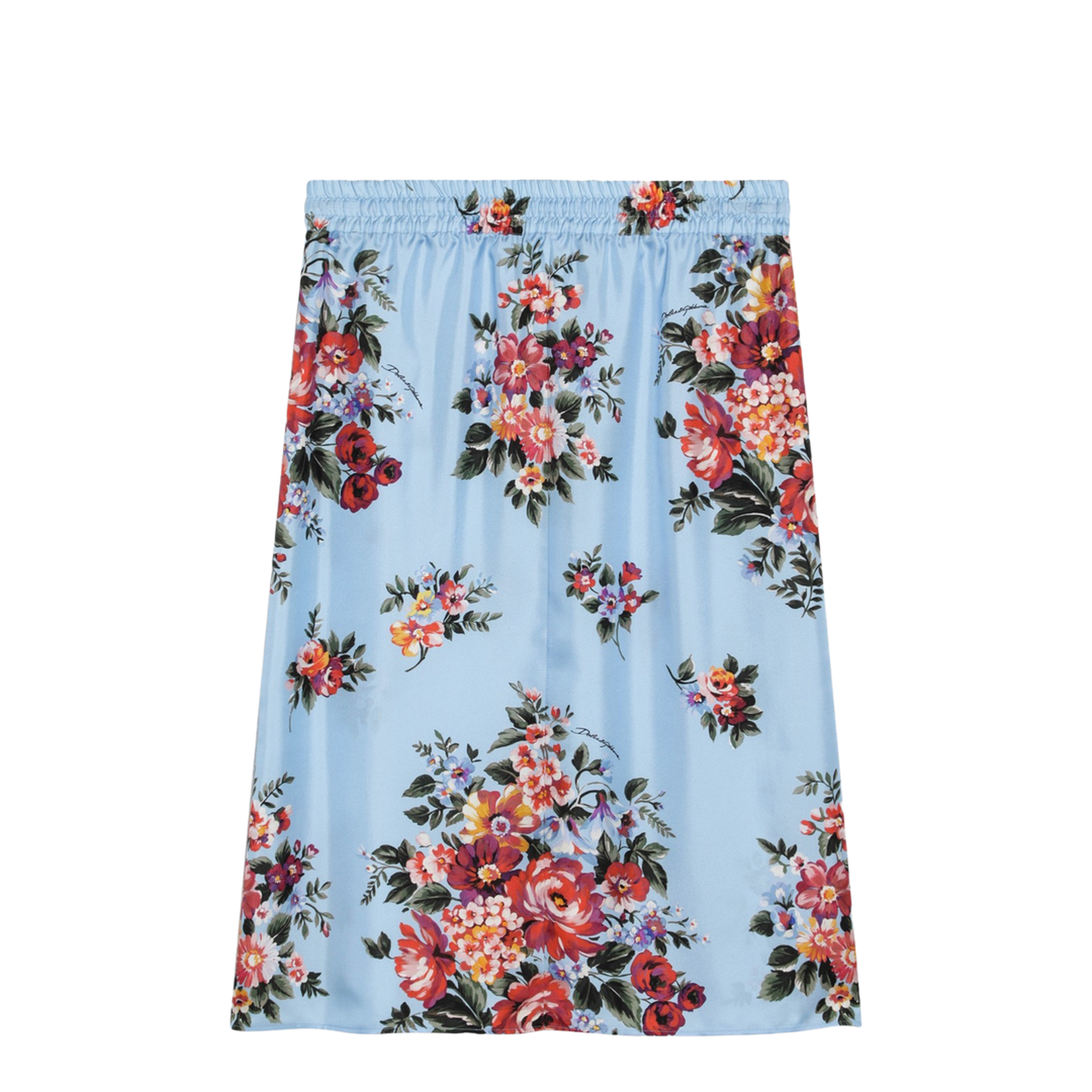 MAYFEYR - Dolce & Gabbana - Silk Twill Skirt With Floral Print - F4DCGTIS11IHC5ZO