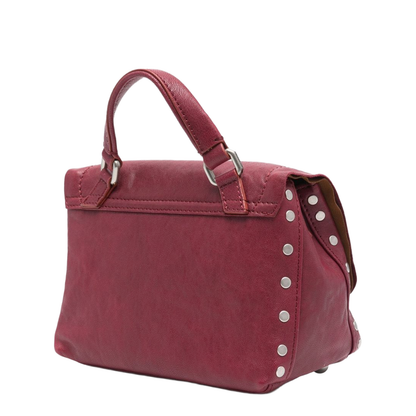 Postina Tabacco Baby Leather Handbag Red
