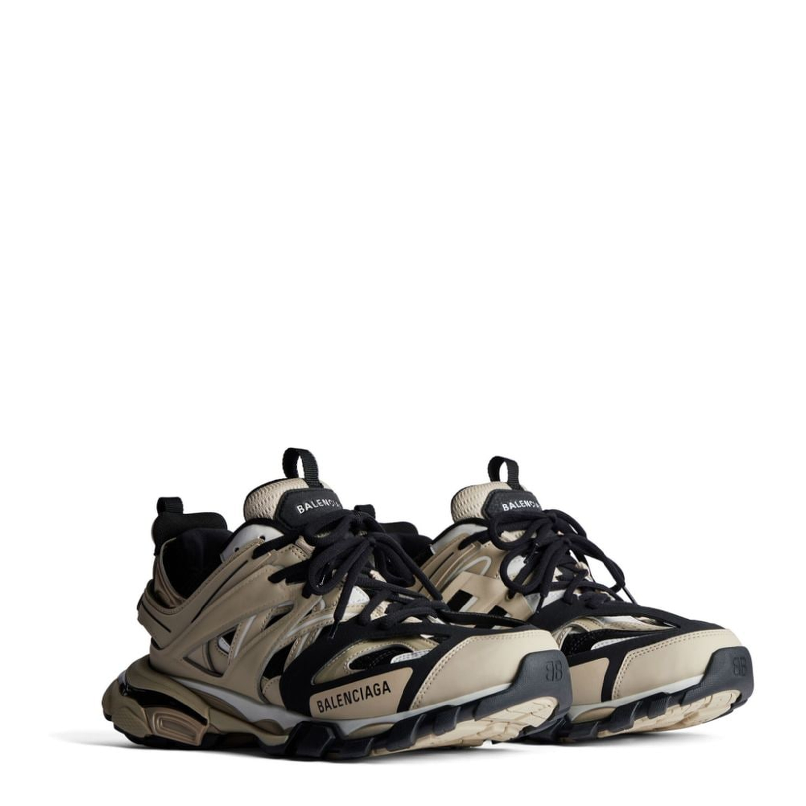 Track Sneakers in Beige/Black