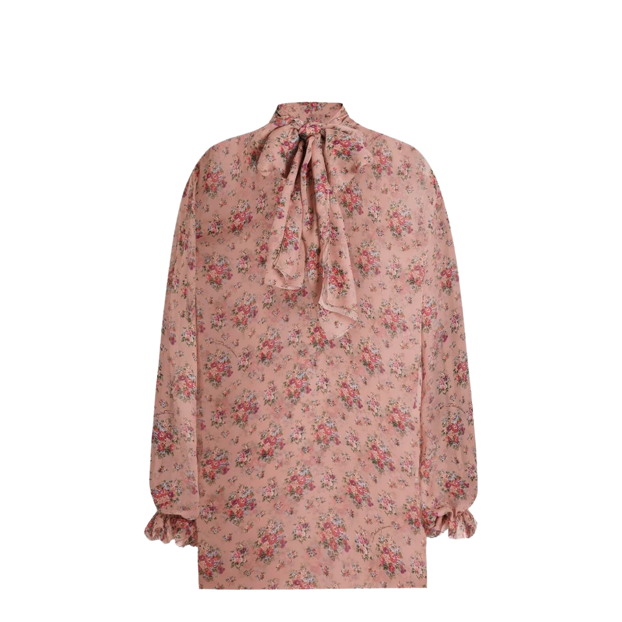 MAYFEYR - Dolce & Gabbana - Small Flower Bouquets-Print Chiffon Top - F7BL0TIS10F