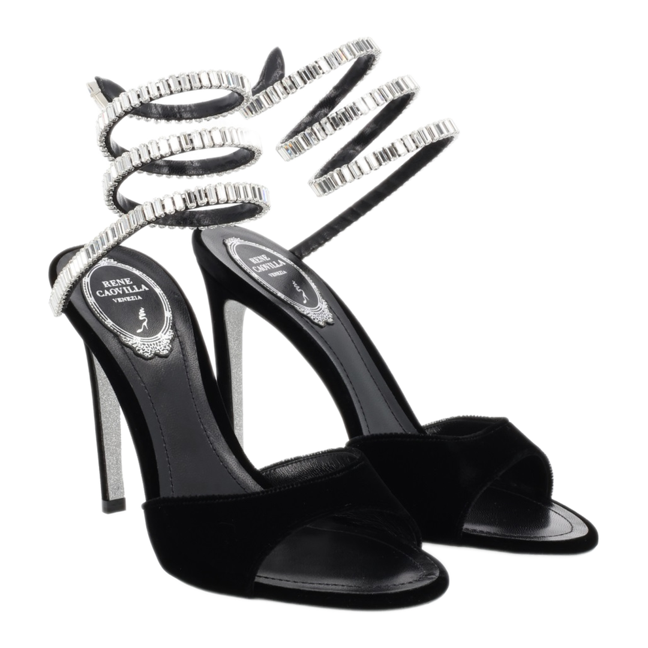 MAYFEYR - Rene Caovilla - Cleo Spark Velvet Heels - C12610105VL01V065
