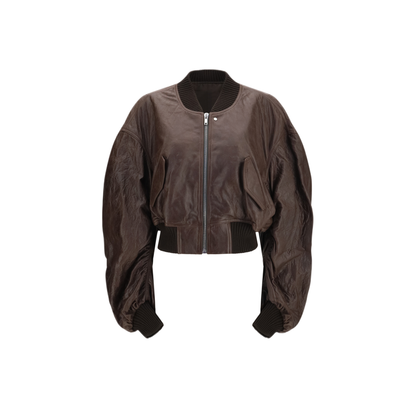 MAYFEYR - Rick Owens - Cropped Leather Bomber Jacket - RP02F5702LBE84