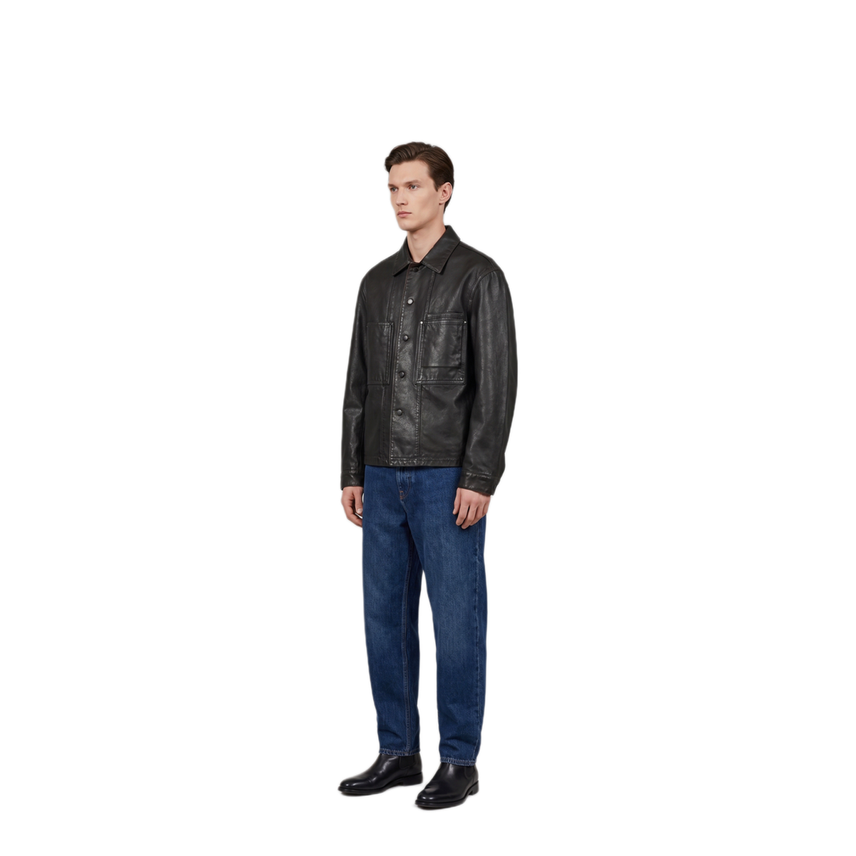 MAYFEYR - Lemaire - Coated Denim Work Shirt - SH1309LD1083BR532