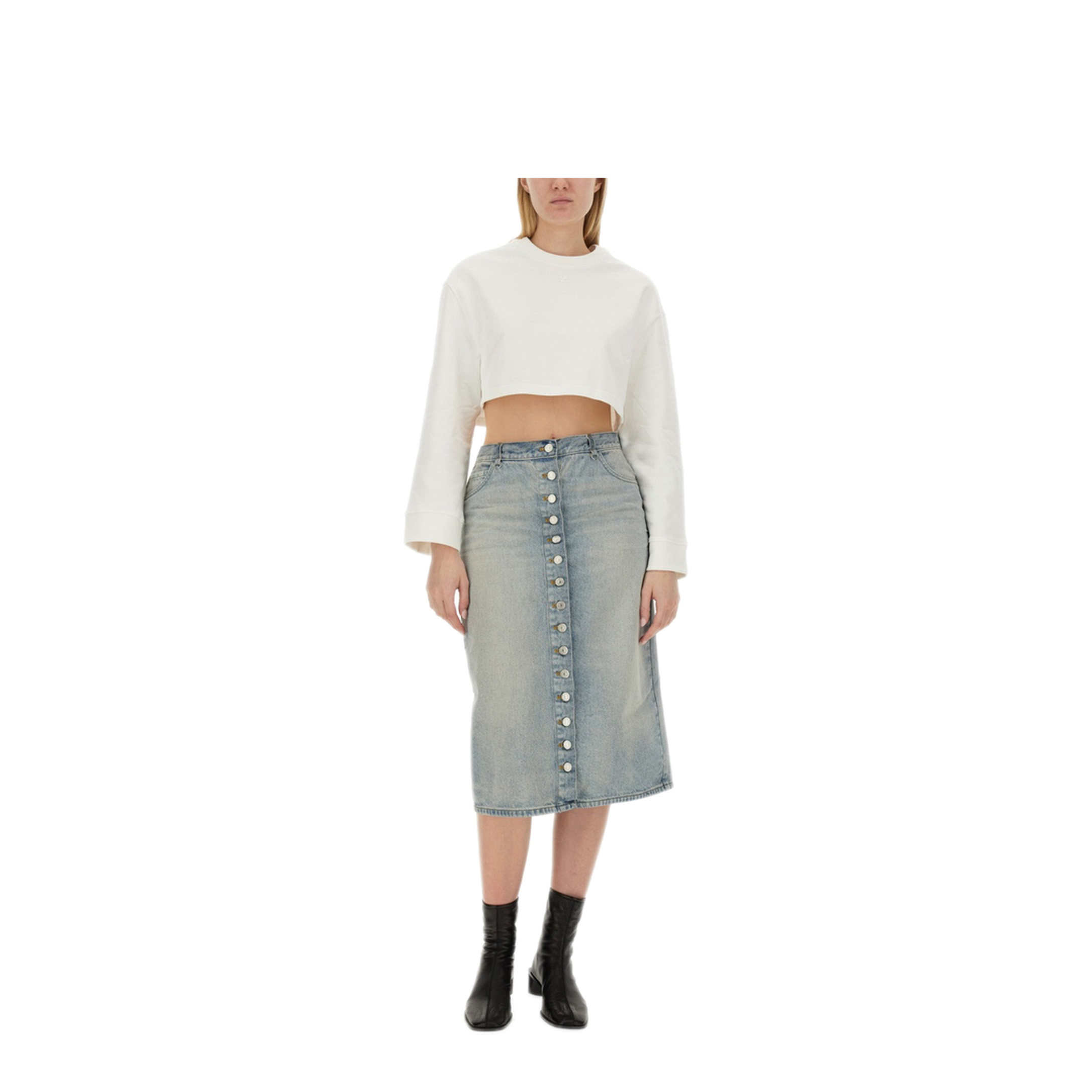 MAYFEYR - Courreges - Cropped Sweatshirt - 124JSW009JS01200001