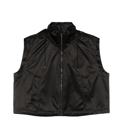 Cropped Gilet with High Collar