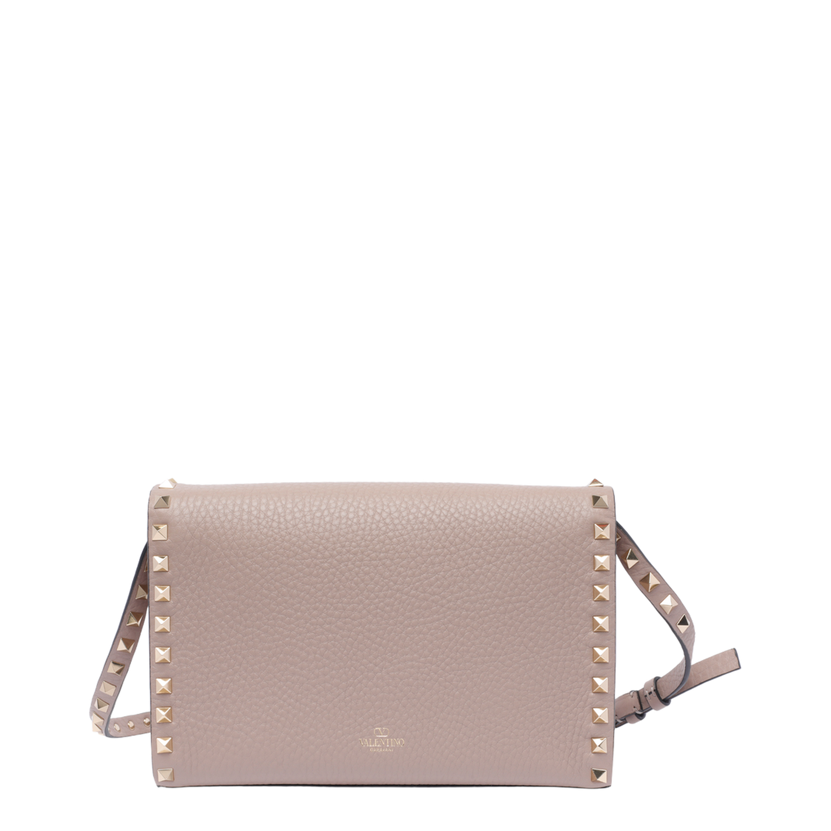 Small Rockstud Grainy Calfskin Crossbody Bag