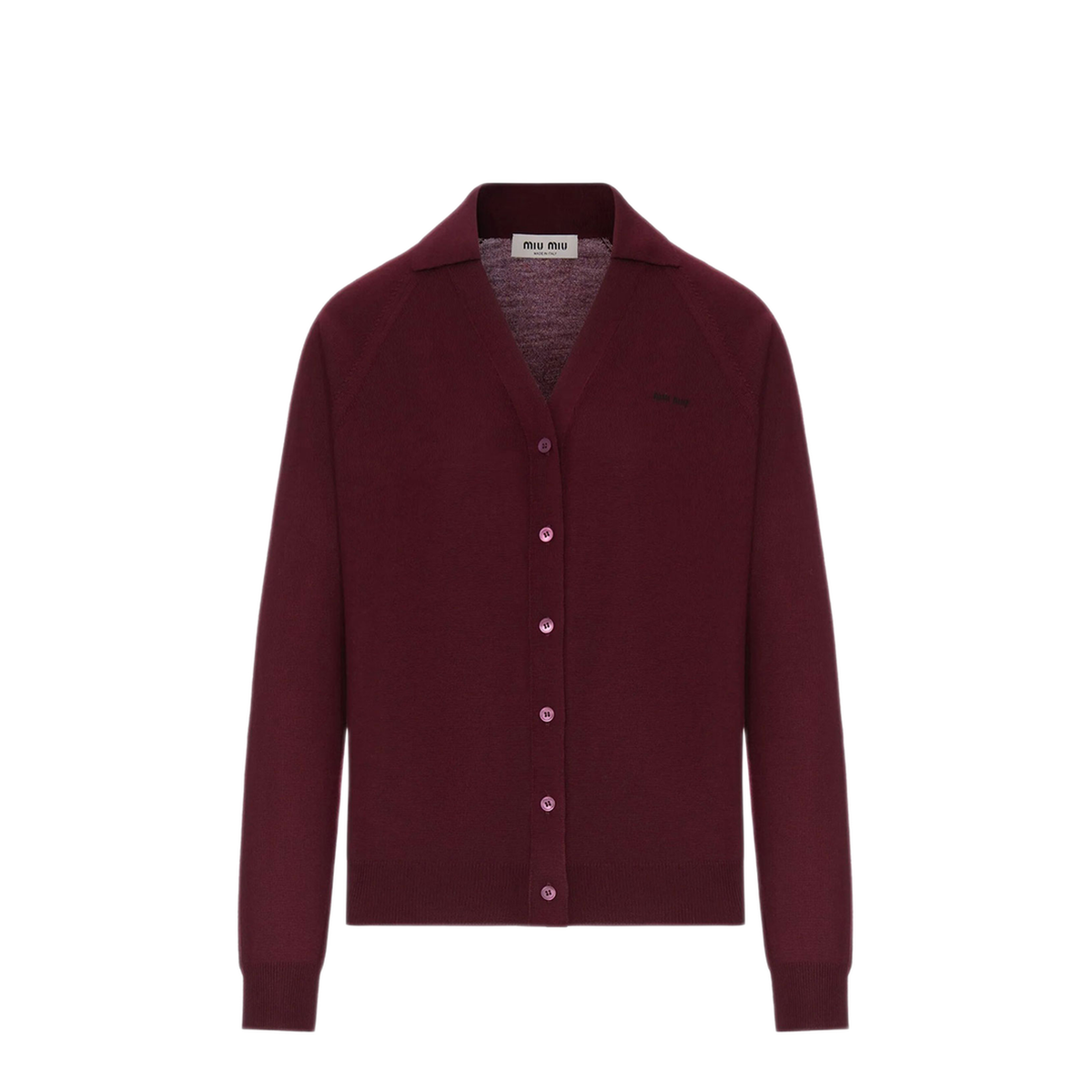 Virgin Wool Cardigan With Collar