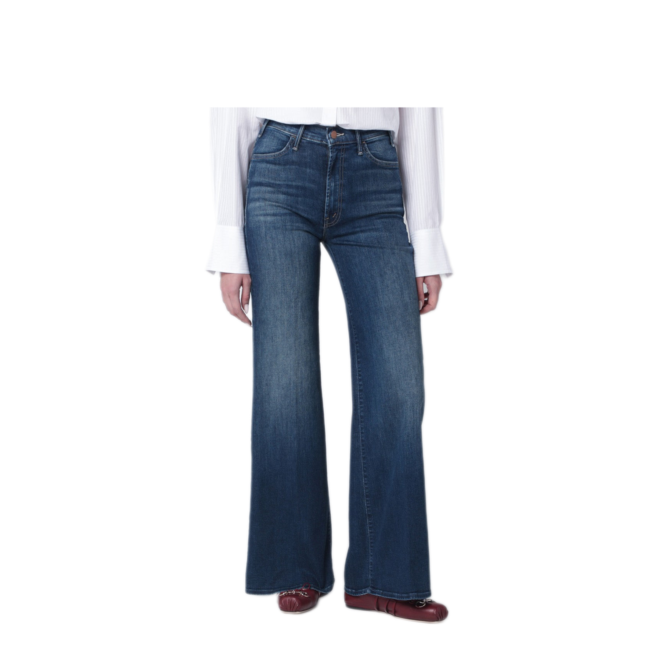MAYFEYR - Mother - Blue Flared Troublemaker Jeans - 10507-2104COTBM