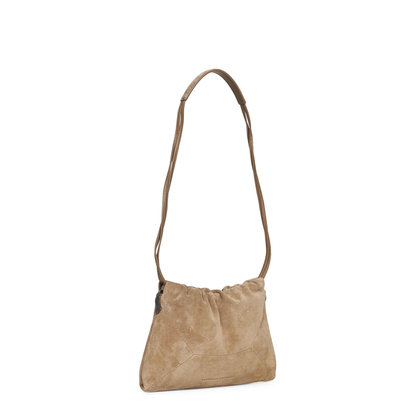 Duo Pouch Shoulder Bag in Suede