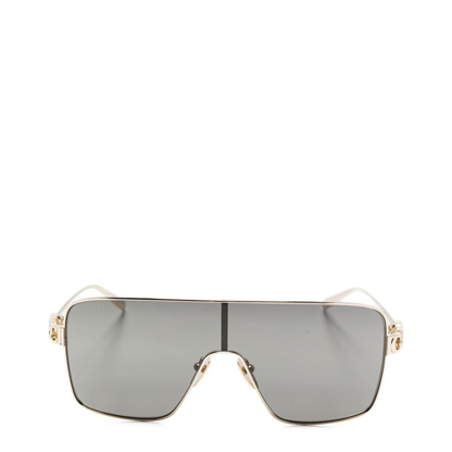 Rectangular Frame Sunglasses in Light Gold